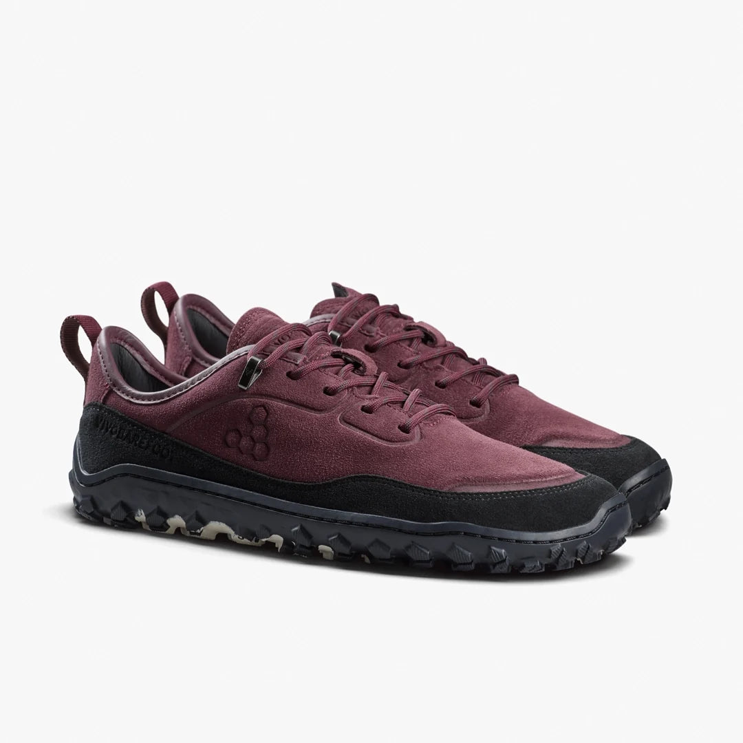 Vivobarefoot Men's Tracker Leather AT Low II Suede in Fig