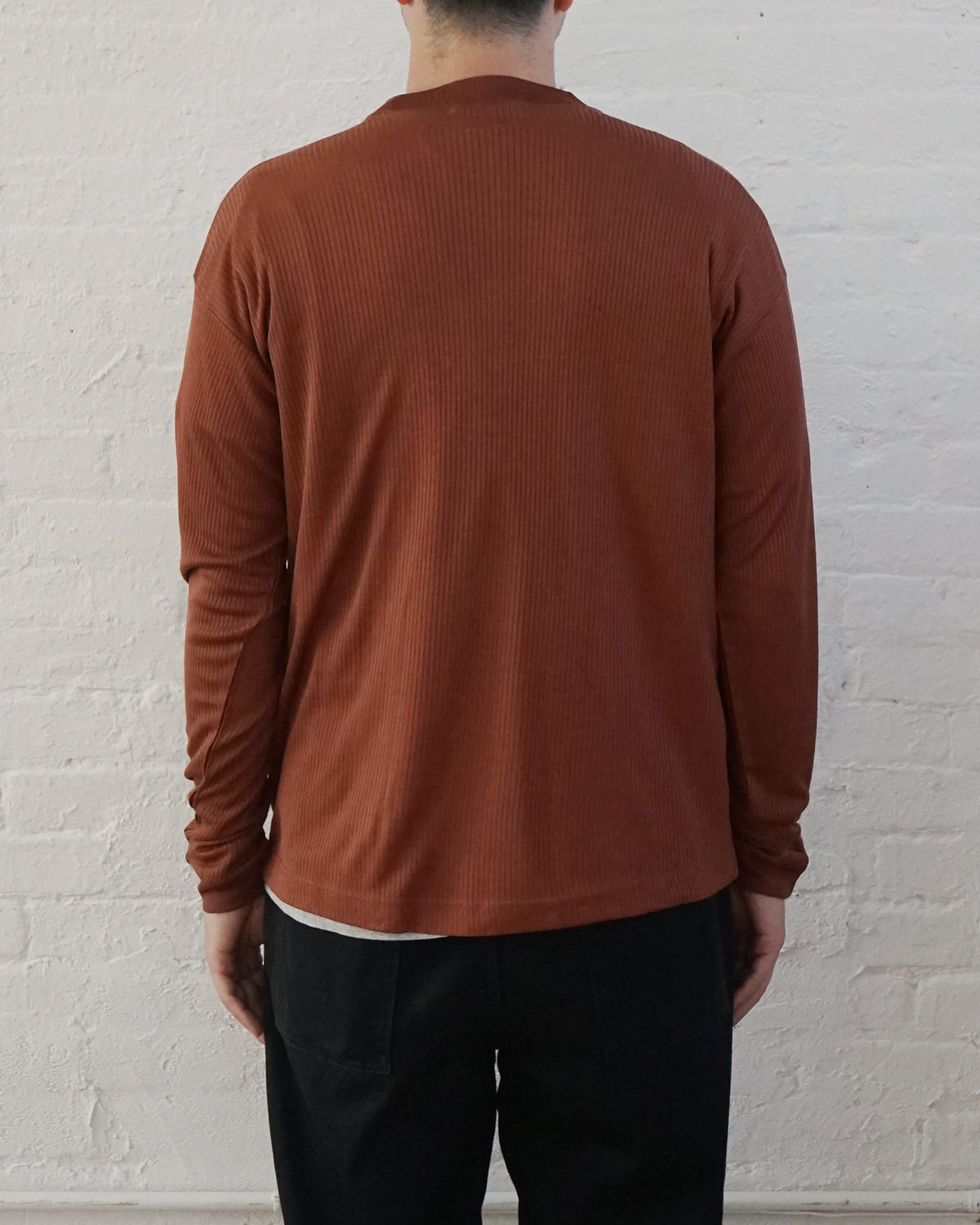 Silk Rib Tee L/S / Brown