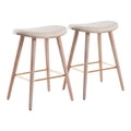 Contemporary Upholstered Counter Stools Set of 2