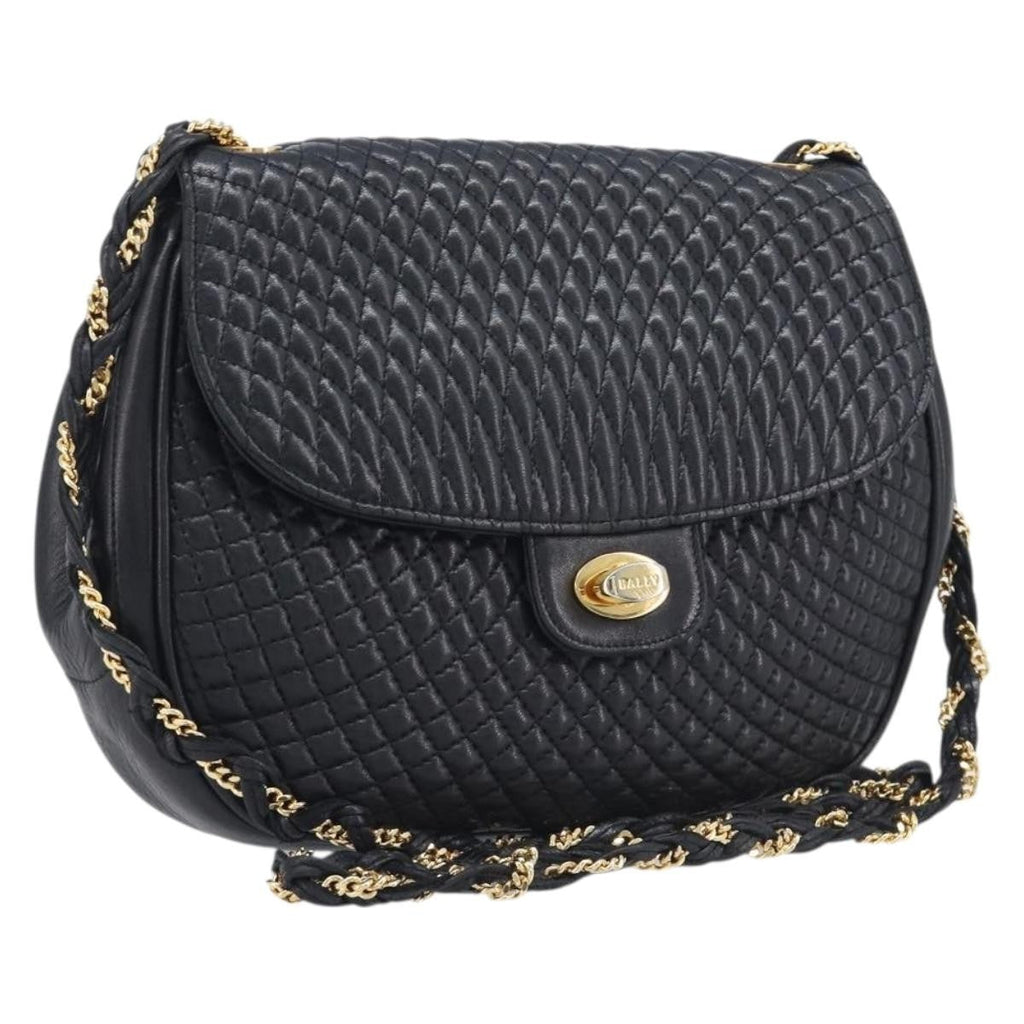 Bally Vintage Quilted Leather Leather Shoulder Bag Bag (Pre-Owned)