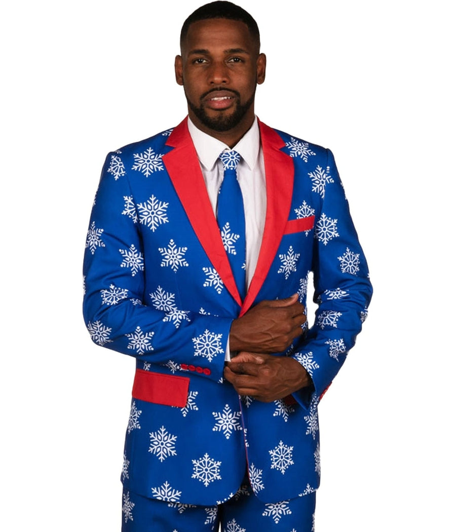 Men's Blue Snowflake Blazer