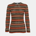 M Missoni Multicolor Stripe Patterned Knit Long Sleeve Top