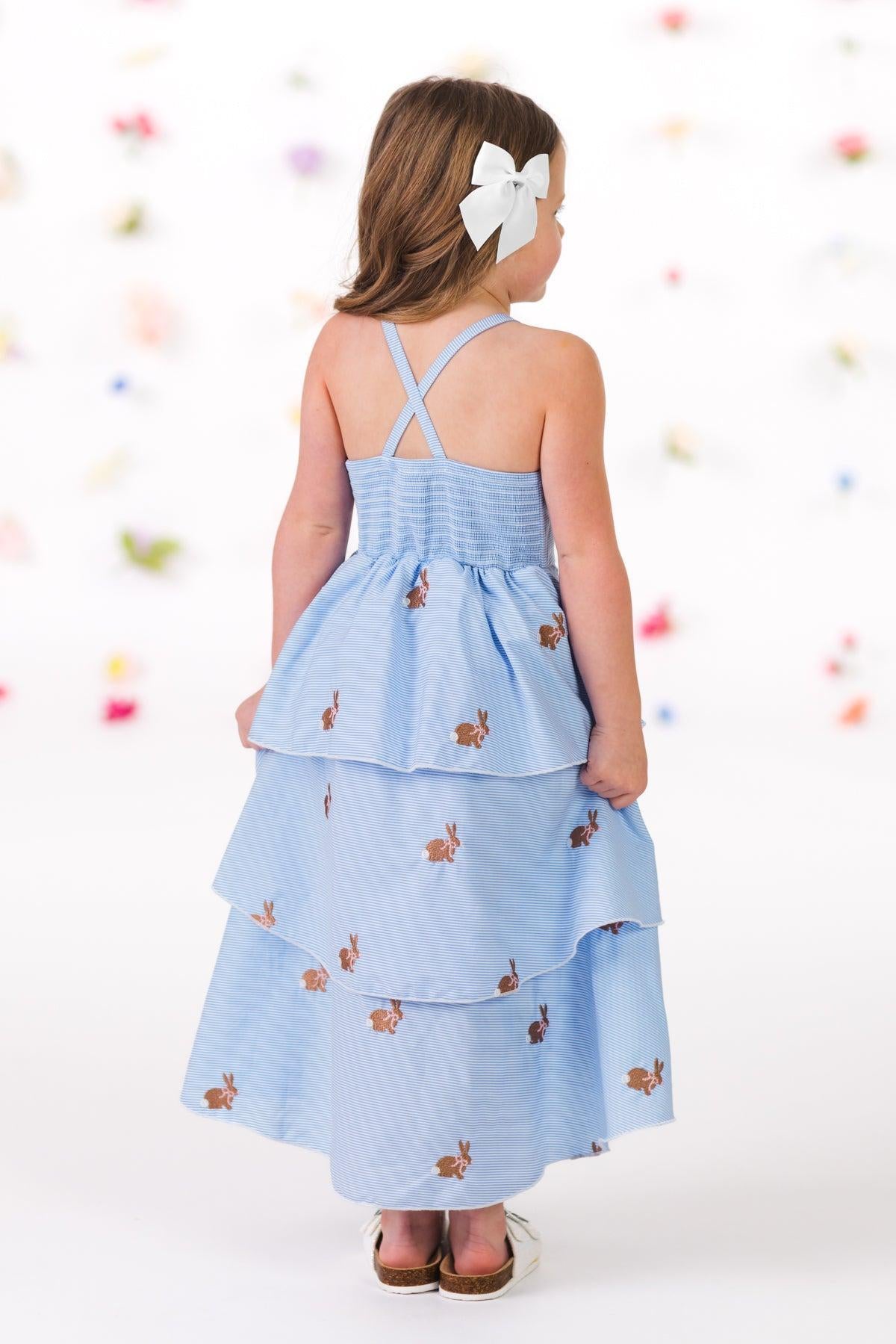 Blue Stripe Bunny Tank Dress