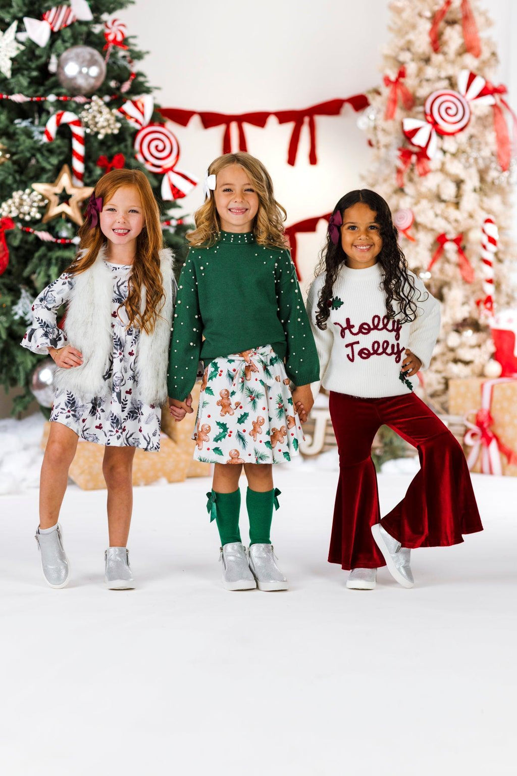 Holly Gingerbread Pearl Skirt Set
