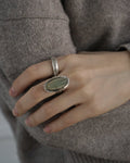 Silver Ring w/ Agate / Size : 6