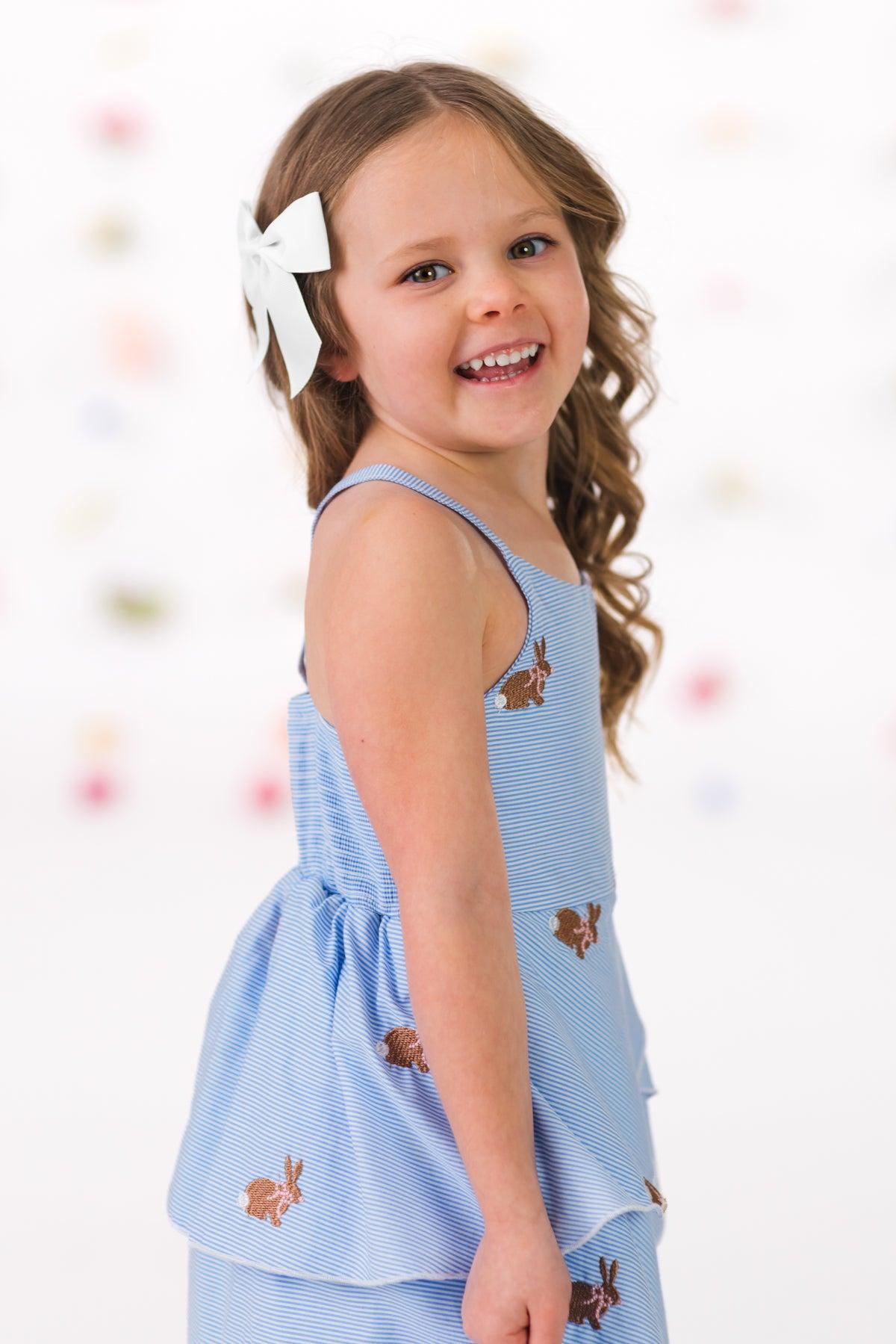 Blue Stripe Bunny Tank Dress
