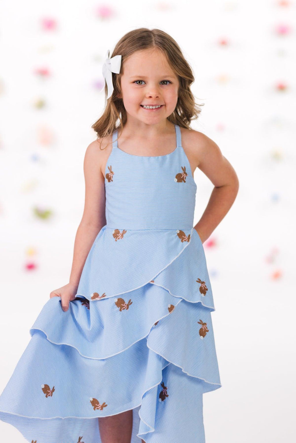 Blue Stripe Bunny Tank Dress