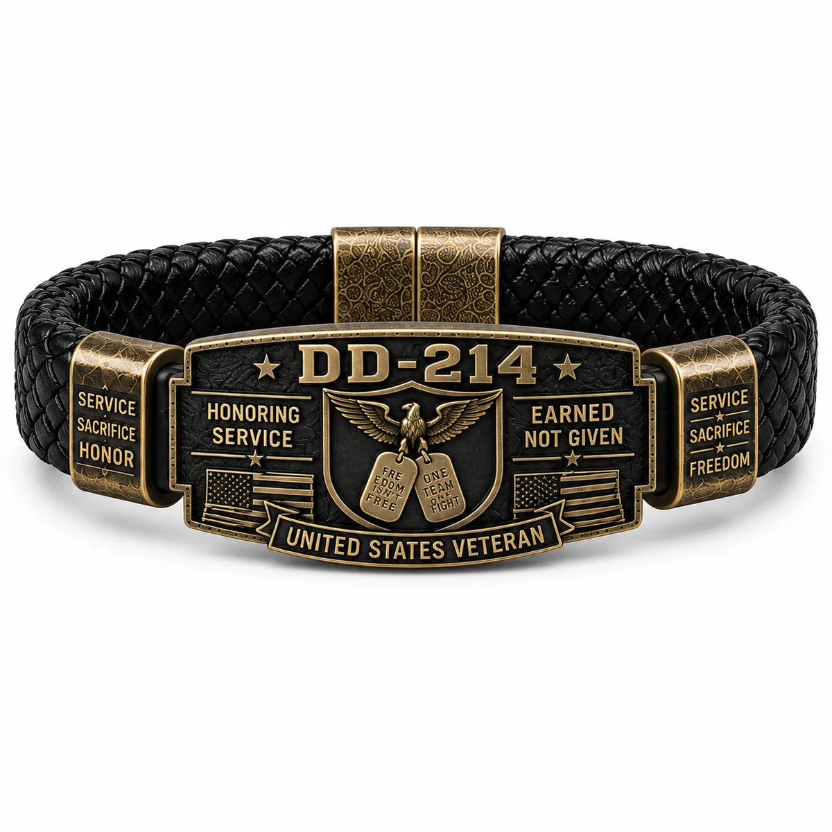 🔥Today Only: FREE Collector Coin🔥| DD-214 Veteran Honor 3-Piece Gift Set – Embroidered Cap, Coin & Bracelet