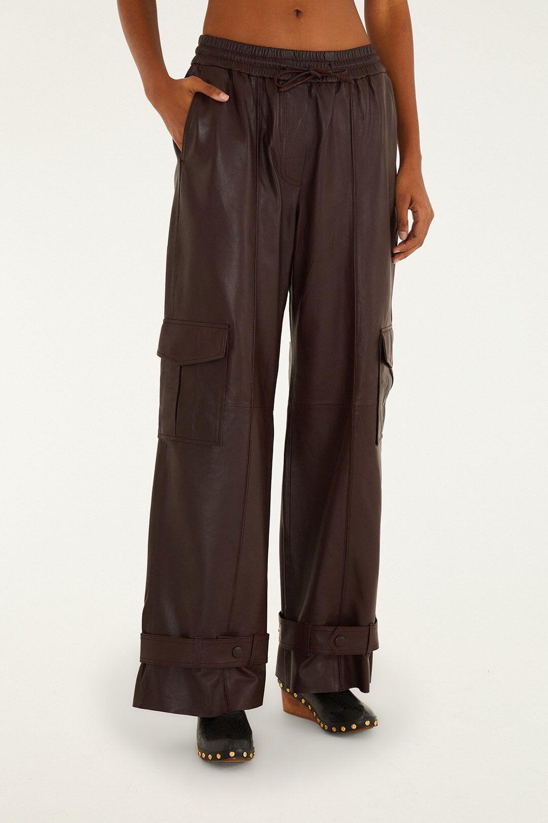 Burgundy Leather Pants