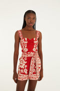 Red Guanacaste Belted Romper