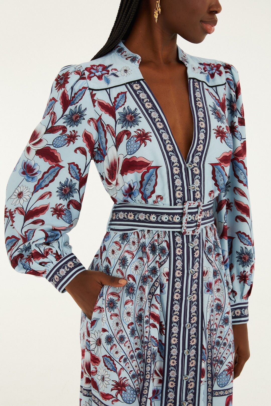 Soft Blue Marcelle Maxi Dress