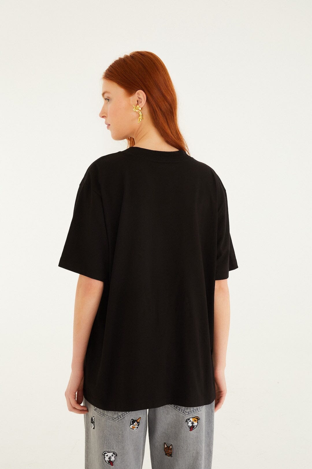 Black Meawrry Christmas cotton T-Shirt