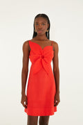 Red 3d Flower Mini Dress
