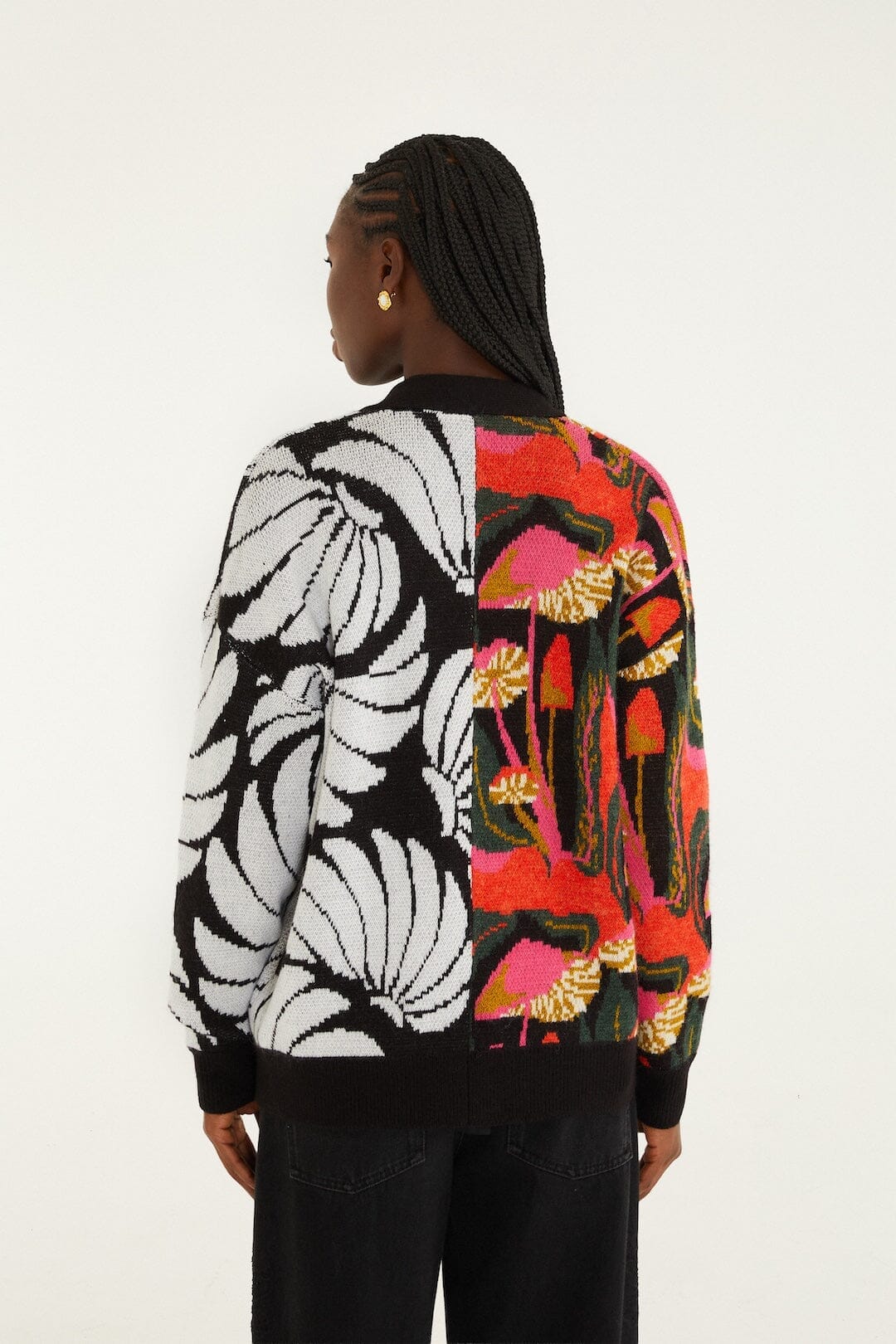 Mix Wild Mushrooms Knit Cardigan