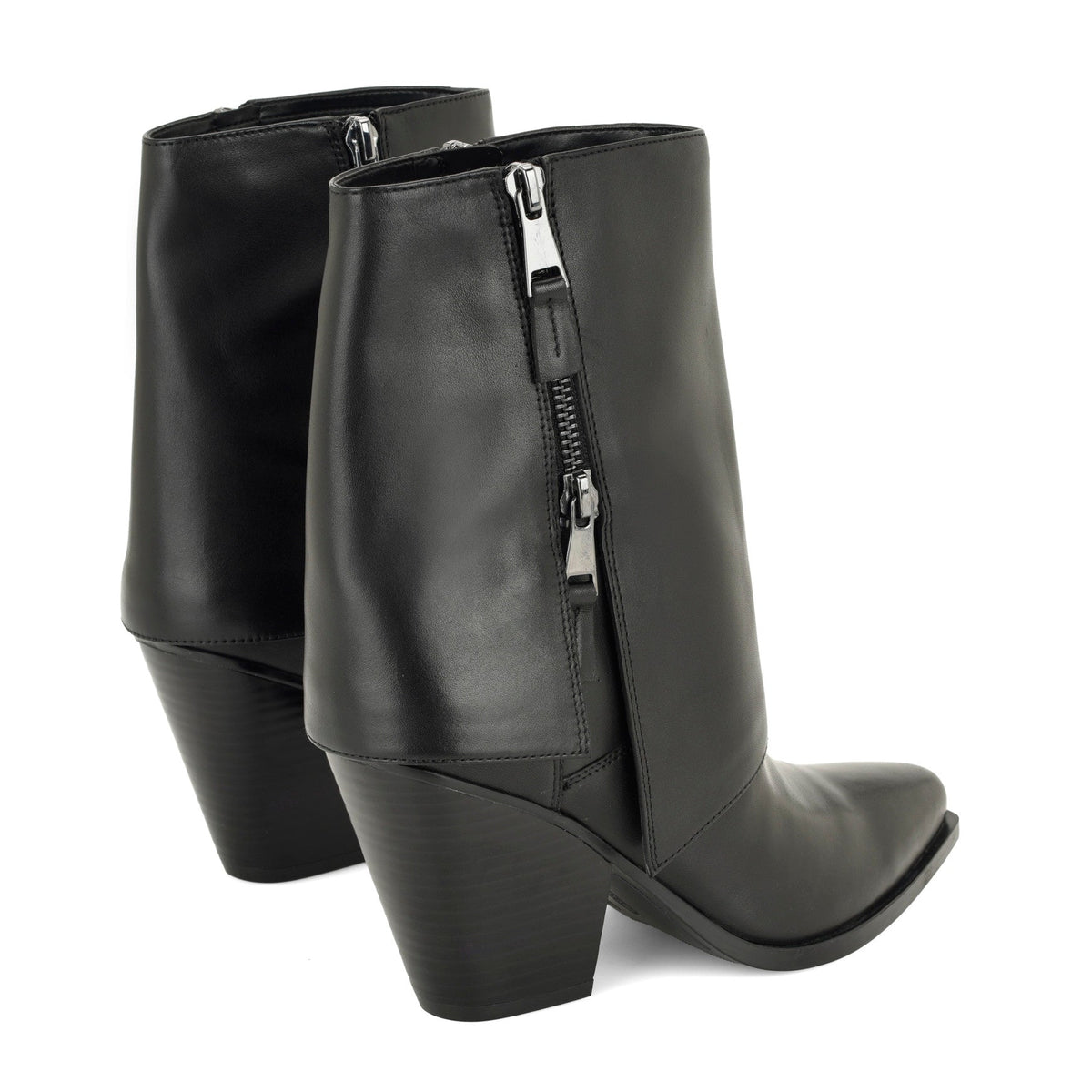 Umberto Leather Foldover Booties
