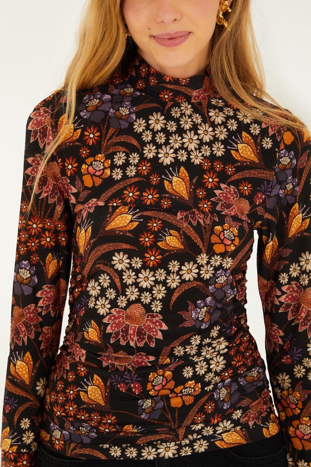 Black Lili Jersey Blouse