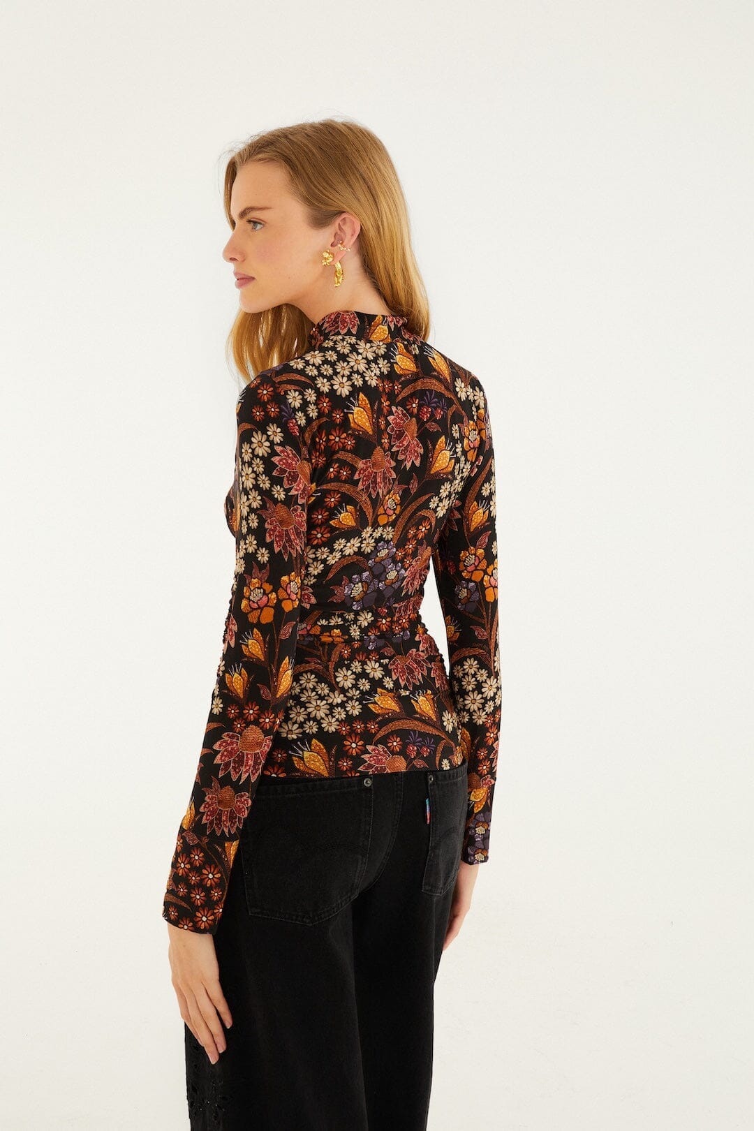 Black Lili Jersey Blouse