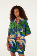 Blue Tropical Island Short Sleeve  Shirt