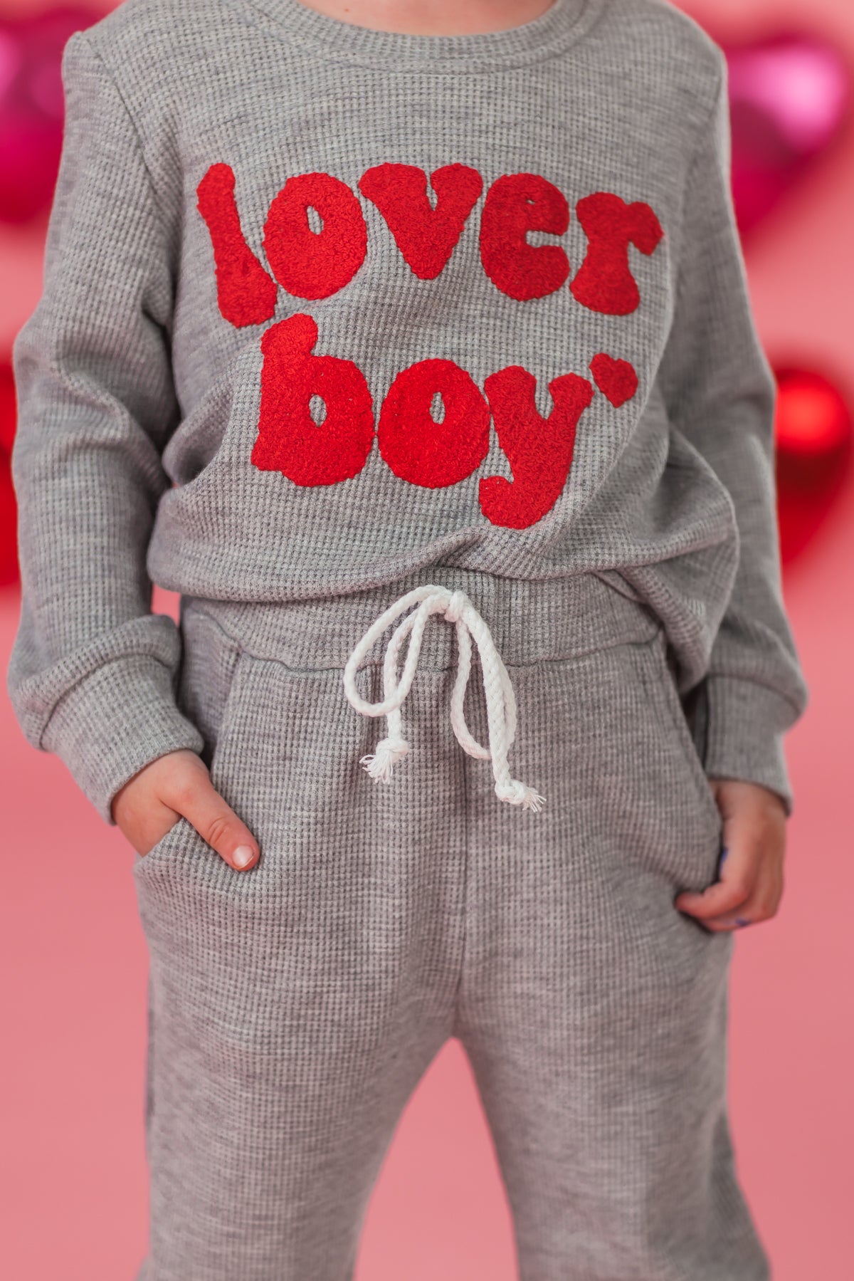 "Lover Boy" Waffle Knit Lounge Set