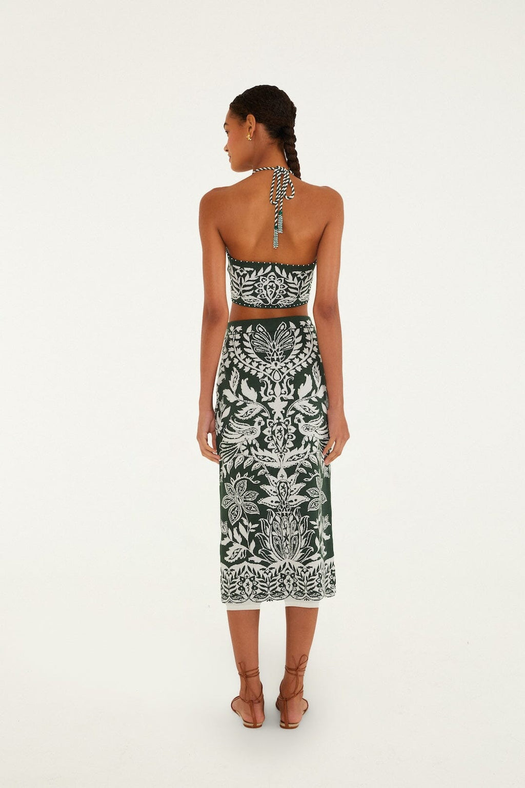Dark Green Miranda Knit Skirt