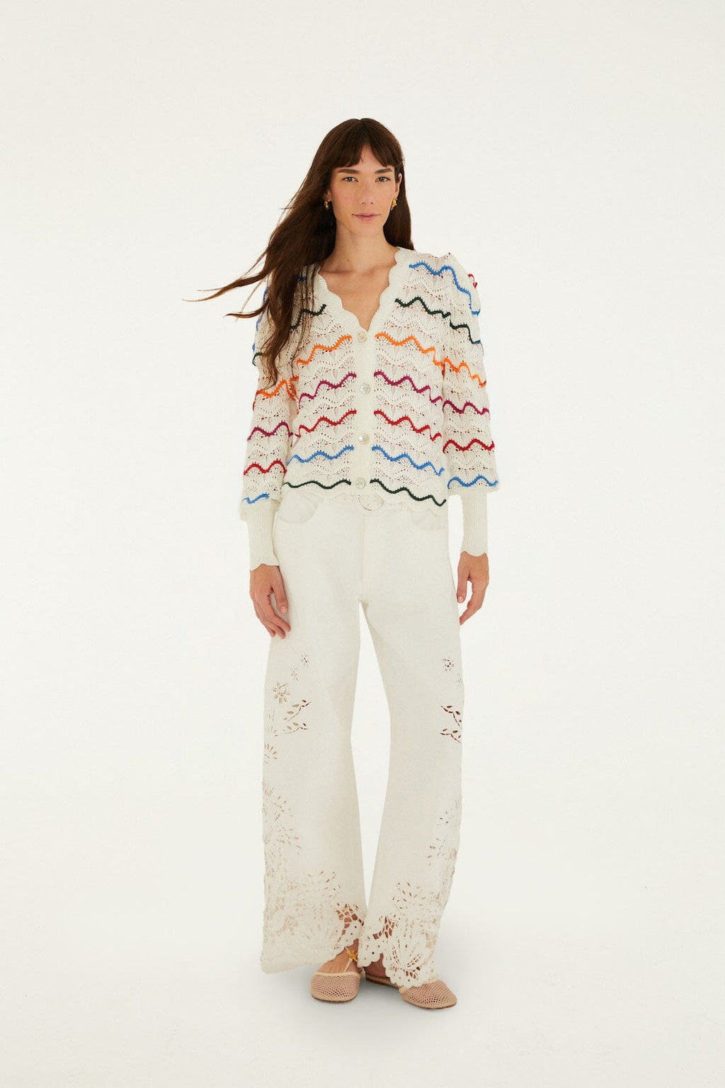 Colorful Stripes Knit Cardigan