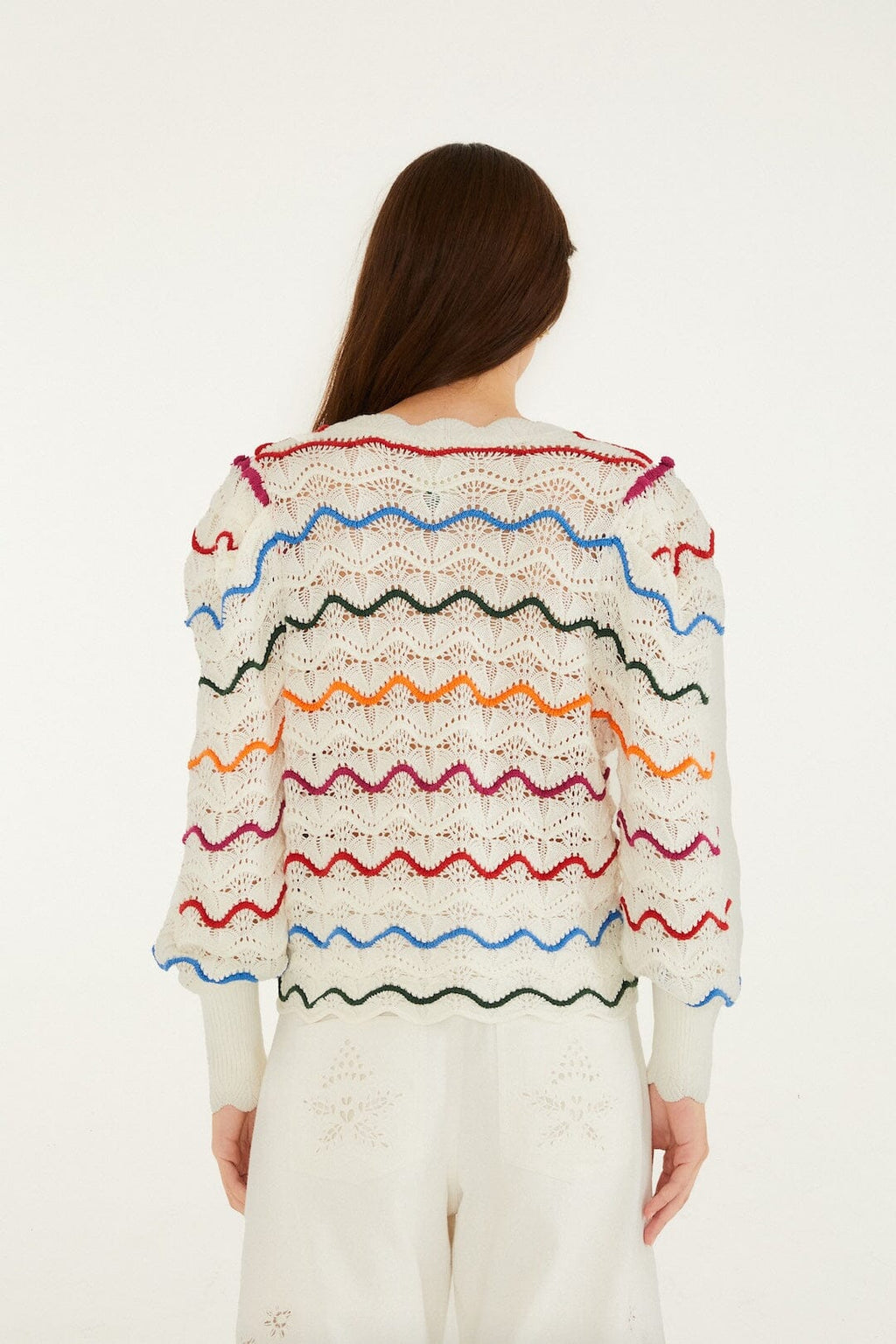 Colorful Stripes Knit Cardigan