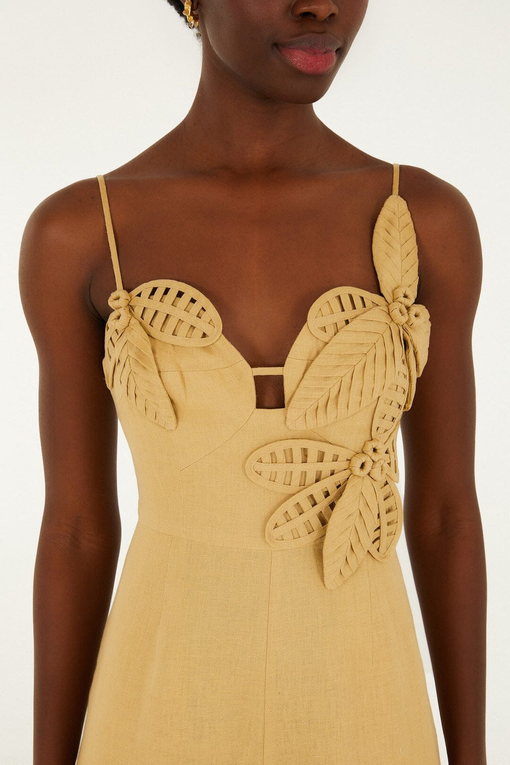 Sand 3d Flowers Jumpsuit