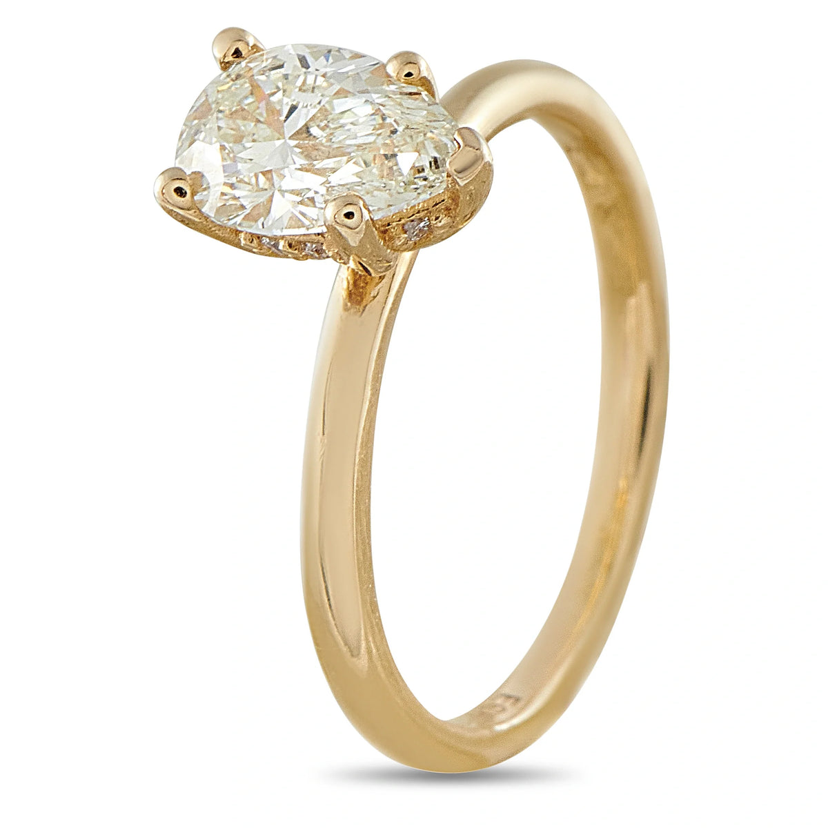 LB Exclusive 14K Yellow Gold 1.12ct Diamond Solitaire Engagement Ring MF14-080526