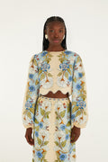 Green Garden Scarf  Blouse