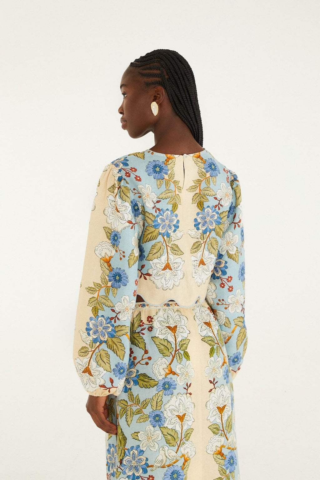 Green Garden Scarf  Blouse