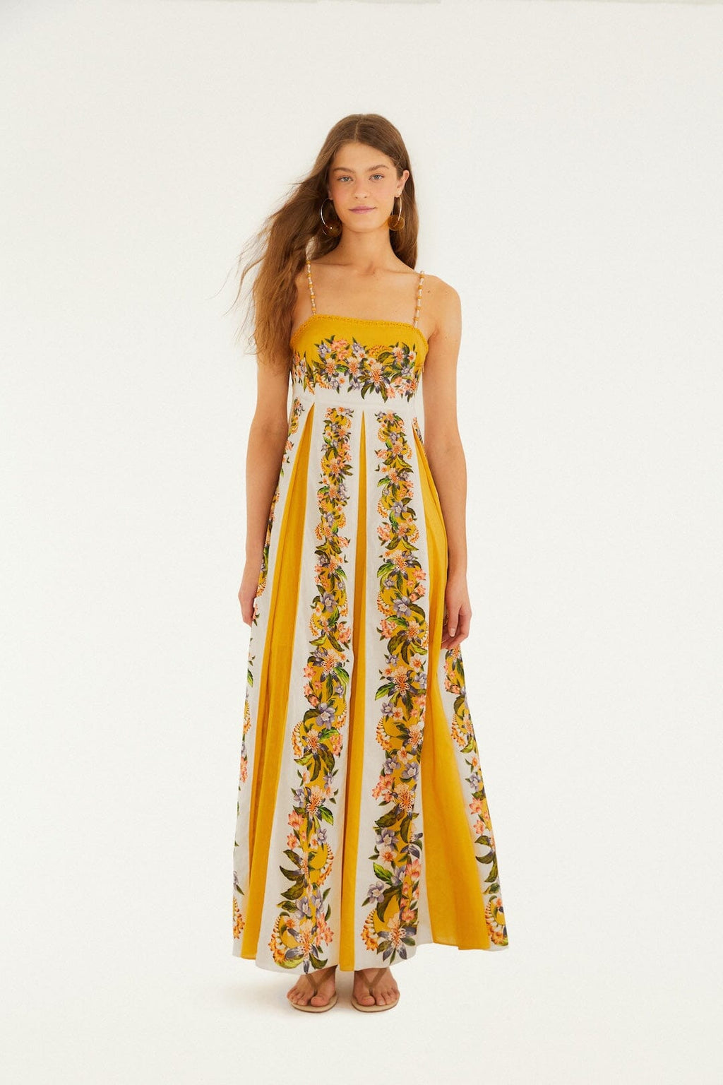 Sand Hilo Stripes Maxi Dress