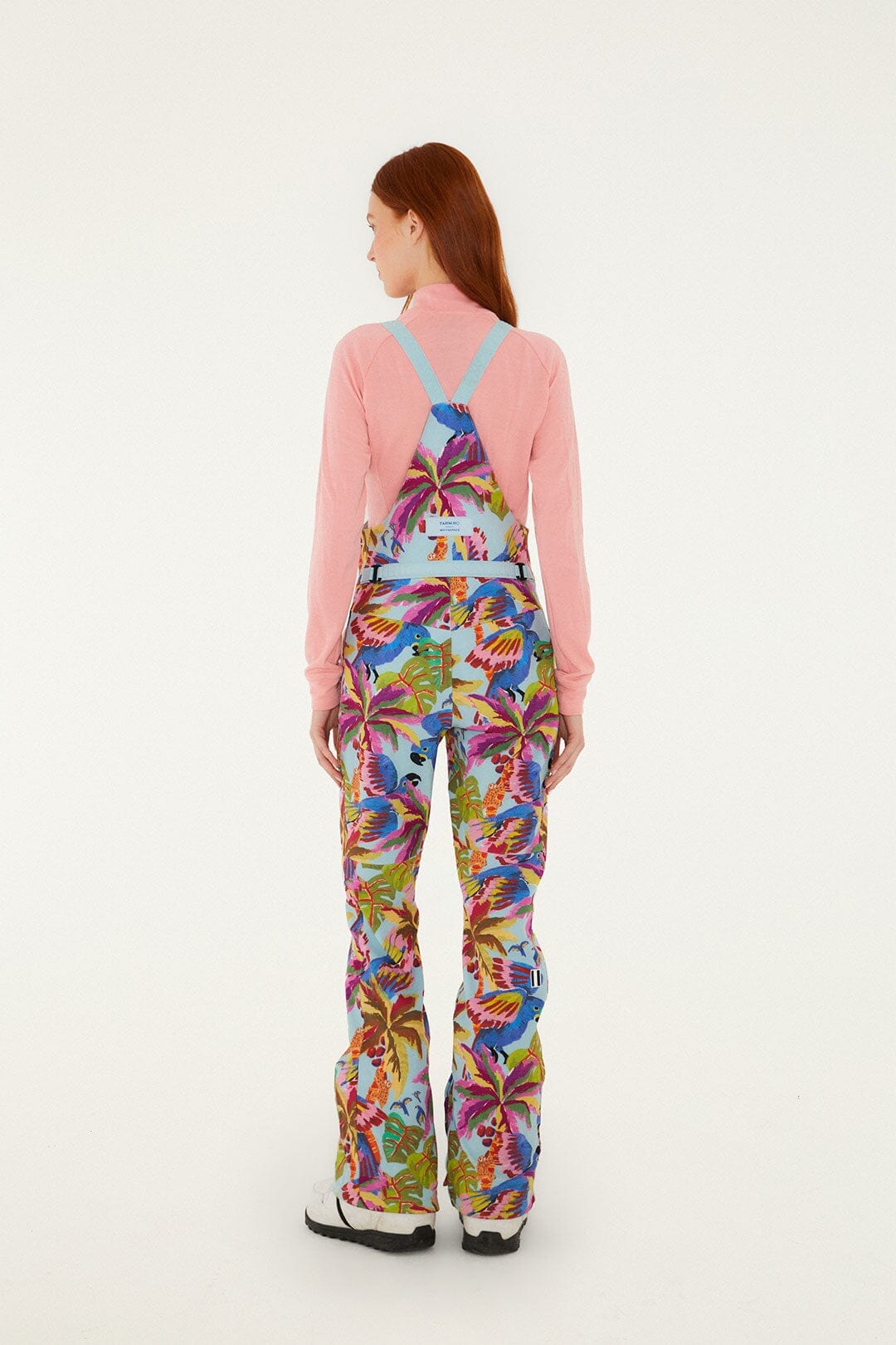 Blue Macaw Suspenders Ski Pants