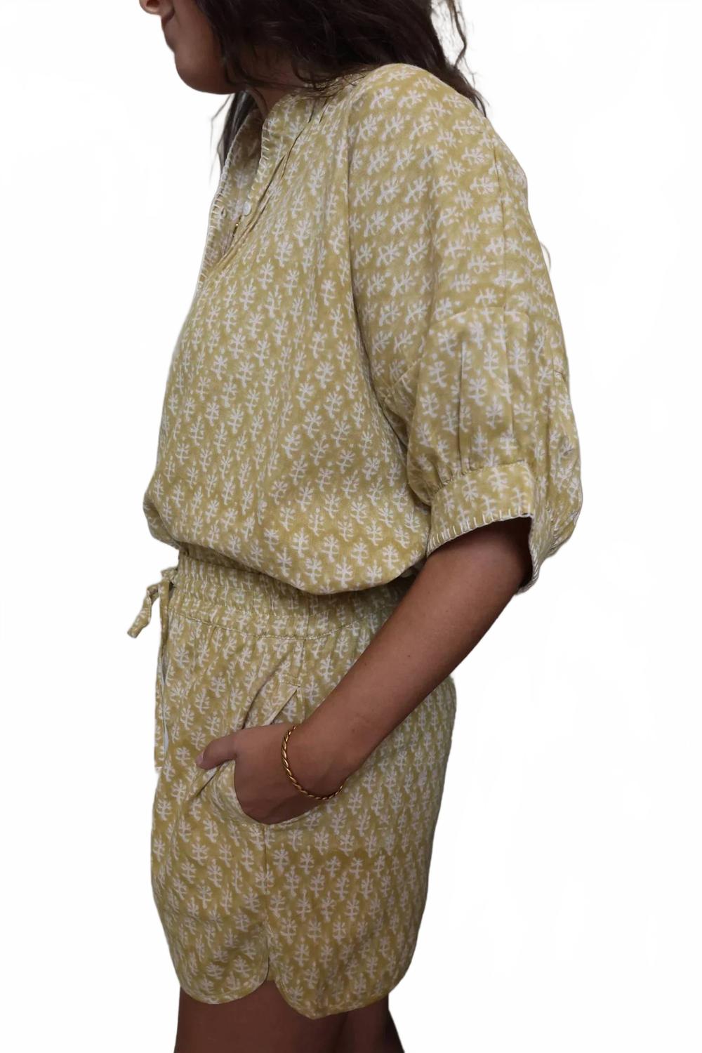Aiden Shorts In Doe Blockprint