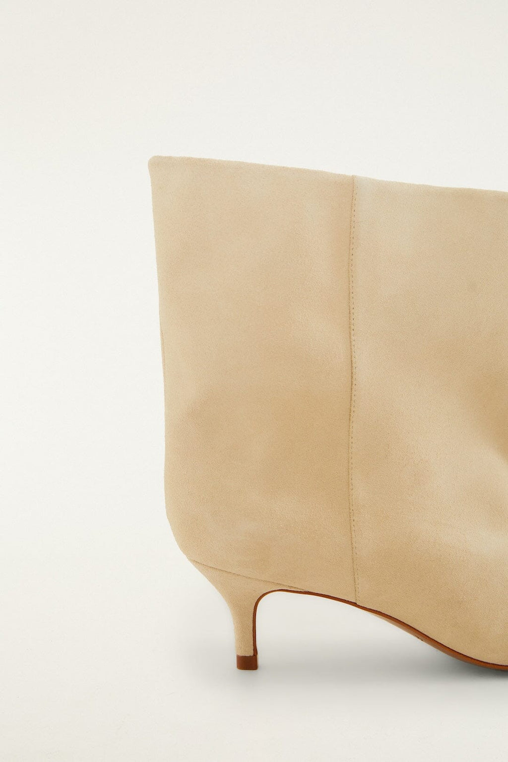 Off-White Suede Heeled Ankle Boot