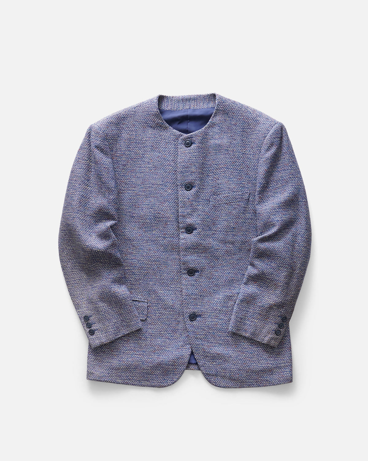 Silk/ Linen Collarless Jacket