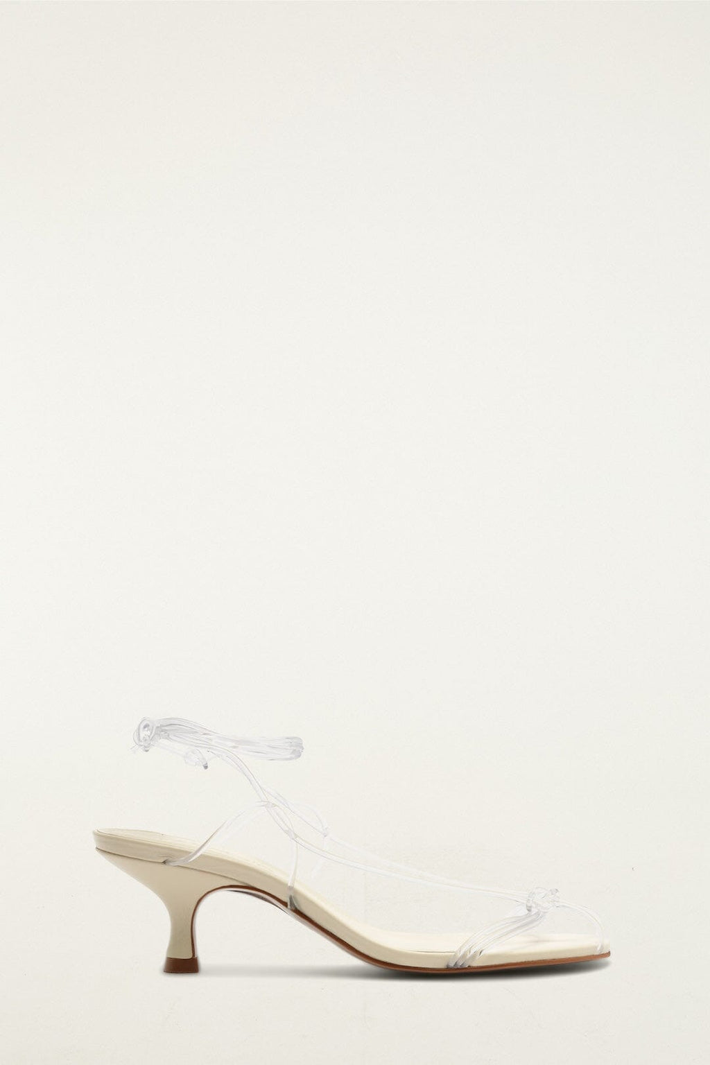White Spaghetti Jelly Kitten Heeled Sandal