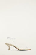 White Spaghetti Jelly Kitten Heeled Sandal