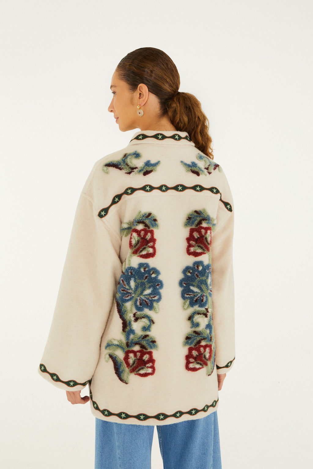 Lunar Boho Buttoned Fleece Coat