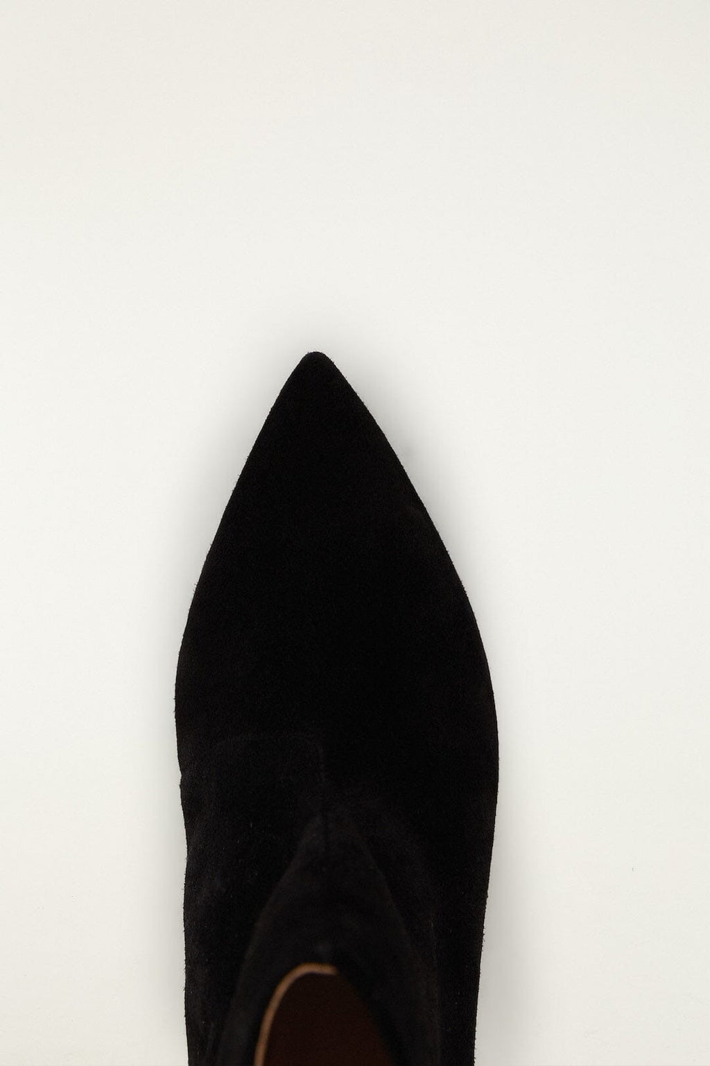 Black Suede Heeled Ankle Boot