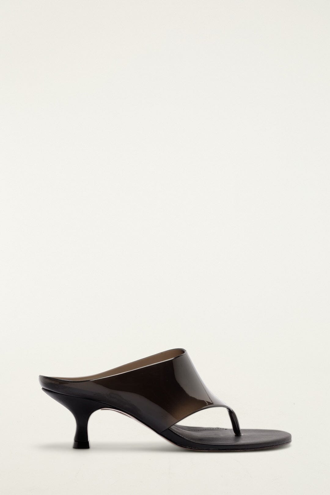 Black Thong Jelly Kitten Heel