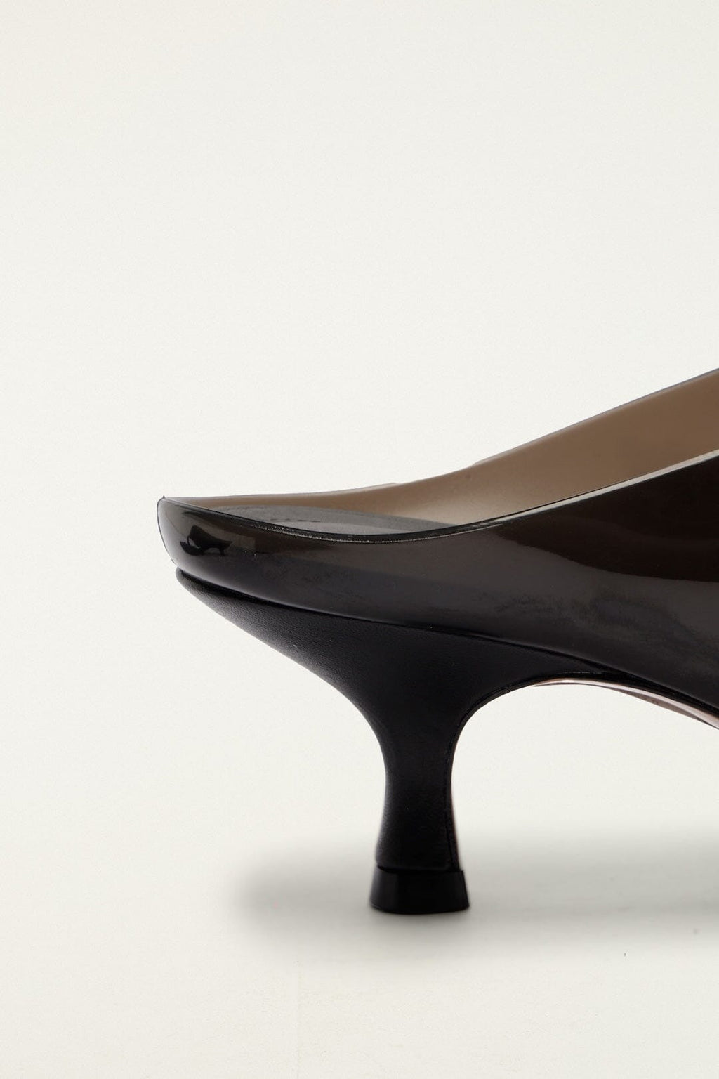 Black Thong Jelly Kitten Heel