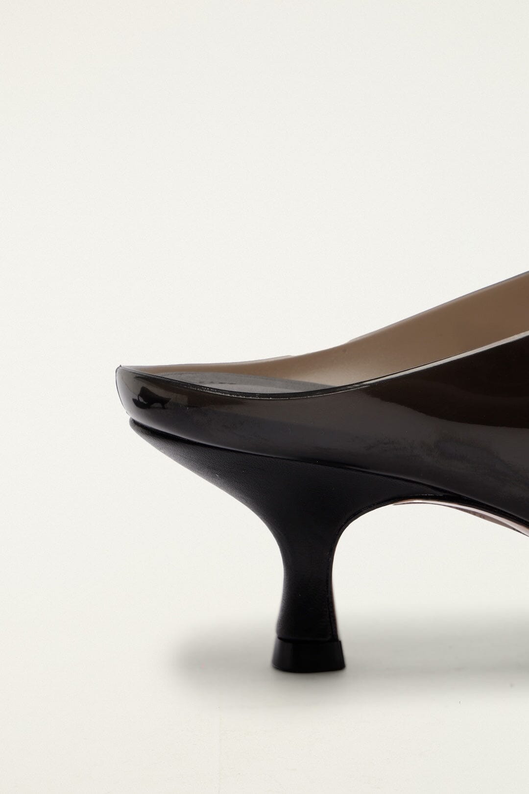 Black Thong Jelly Kitten Heel