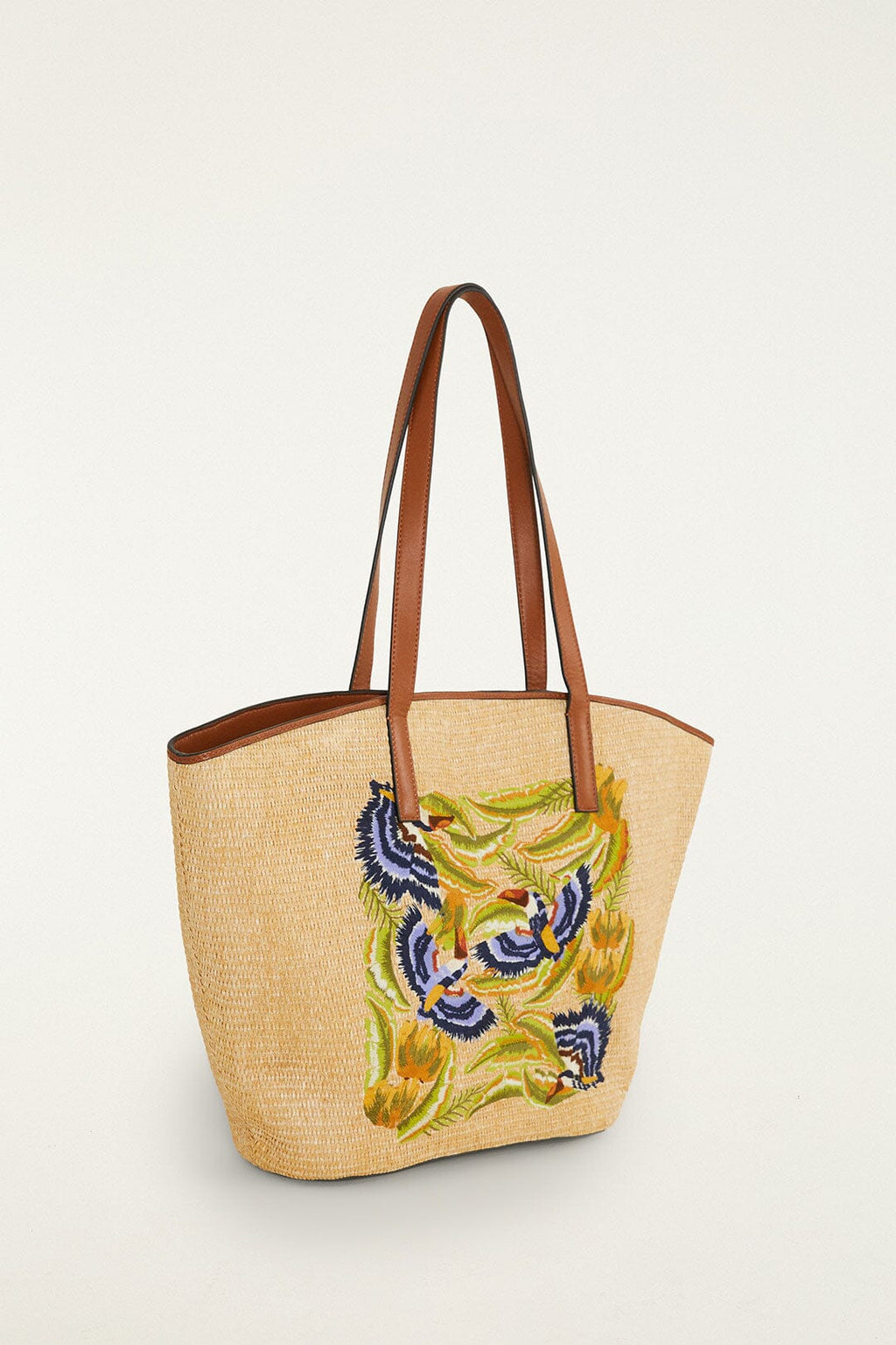 Raffia Basket Tote Bag Large