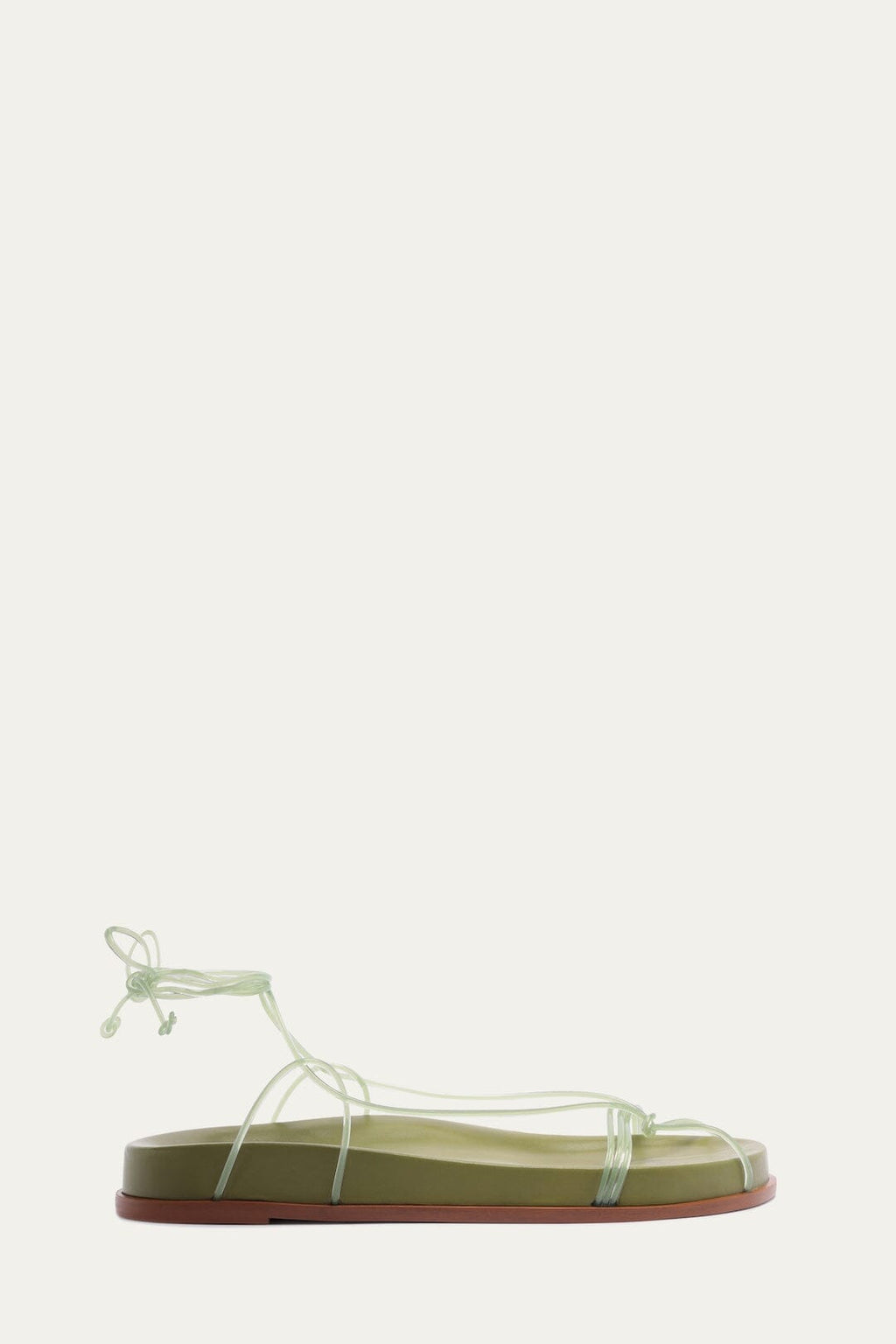 Green Spaghetti Jelly Anatomic Flat Sandal