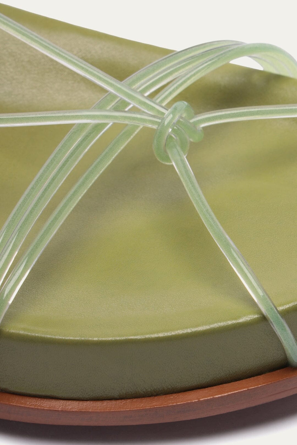 Green Spaghetti Jelly Anatomic Flat Sandal