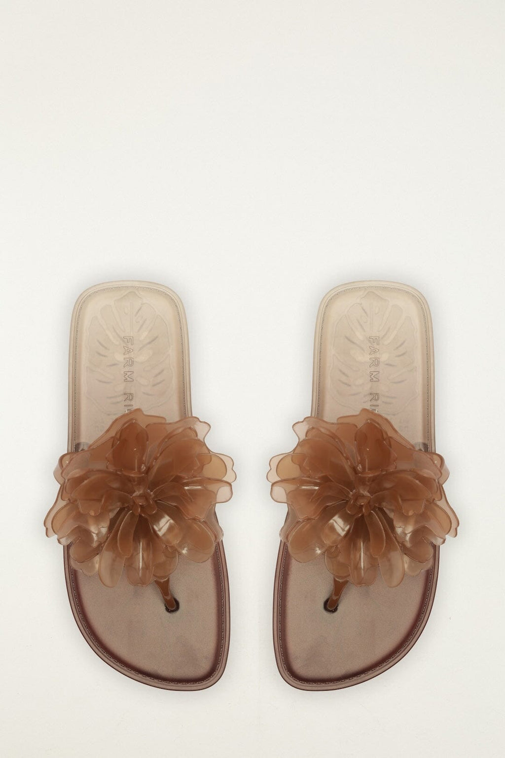 Caramel Jelly Flower Flat Sandal