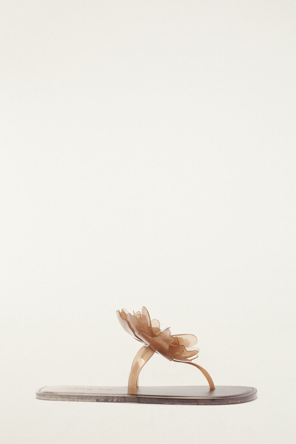 Caramel Jelly Flower Flat Sandal