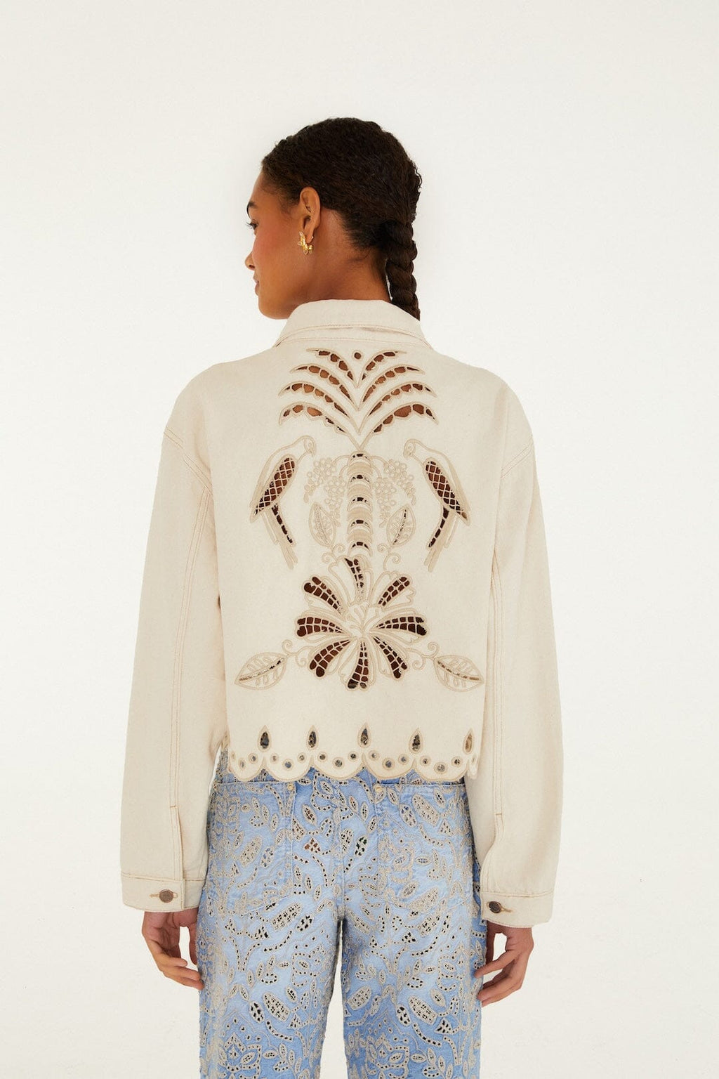 Beige Denim Canva Richelieu Jacket
