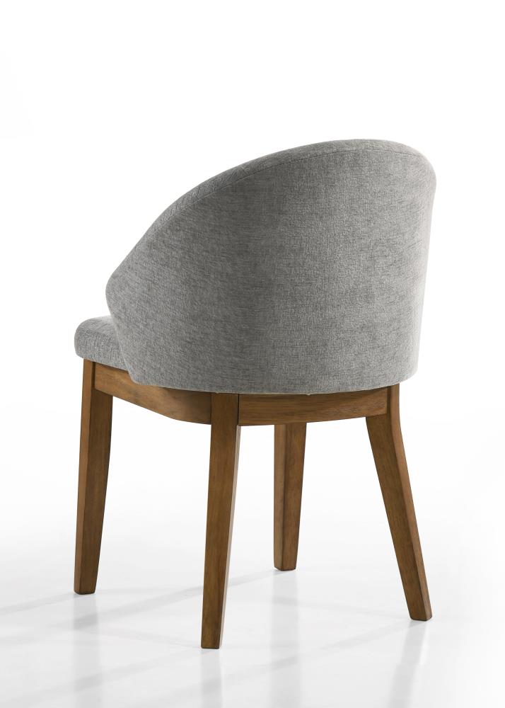 Modern Curved-Back Dining Chairs with Wooden Legs