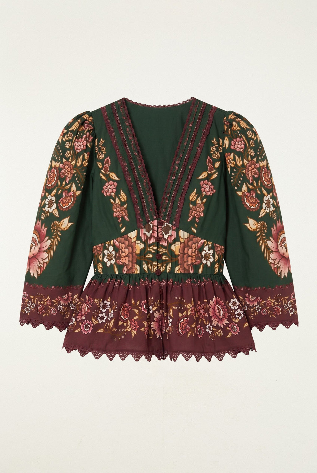 Daniela Lace Puff Sleeve Blouse
